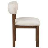 Faulkner Cream/Brown Oak Upholstered Dining Side Chair, Set of 2
