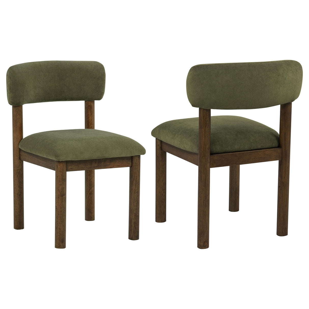 Faulkner Moss Green Upholstered Dining Side Chair, Set of 2