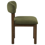 Faulkner Moss Green Upholstered Dining Side Chair, Set of 2