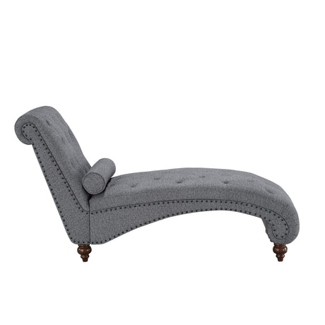 Bonne Gray Chaise from Homelegance - Luna Furniture