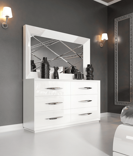Carmen White Double Dresser from ESF Furniture - Luna Furniture