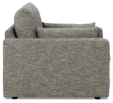 Dramatic Chair and Ottoman in Granite from Ashley - Luna Furniture