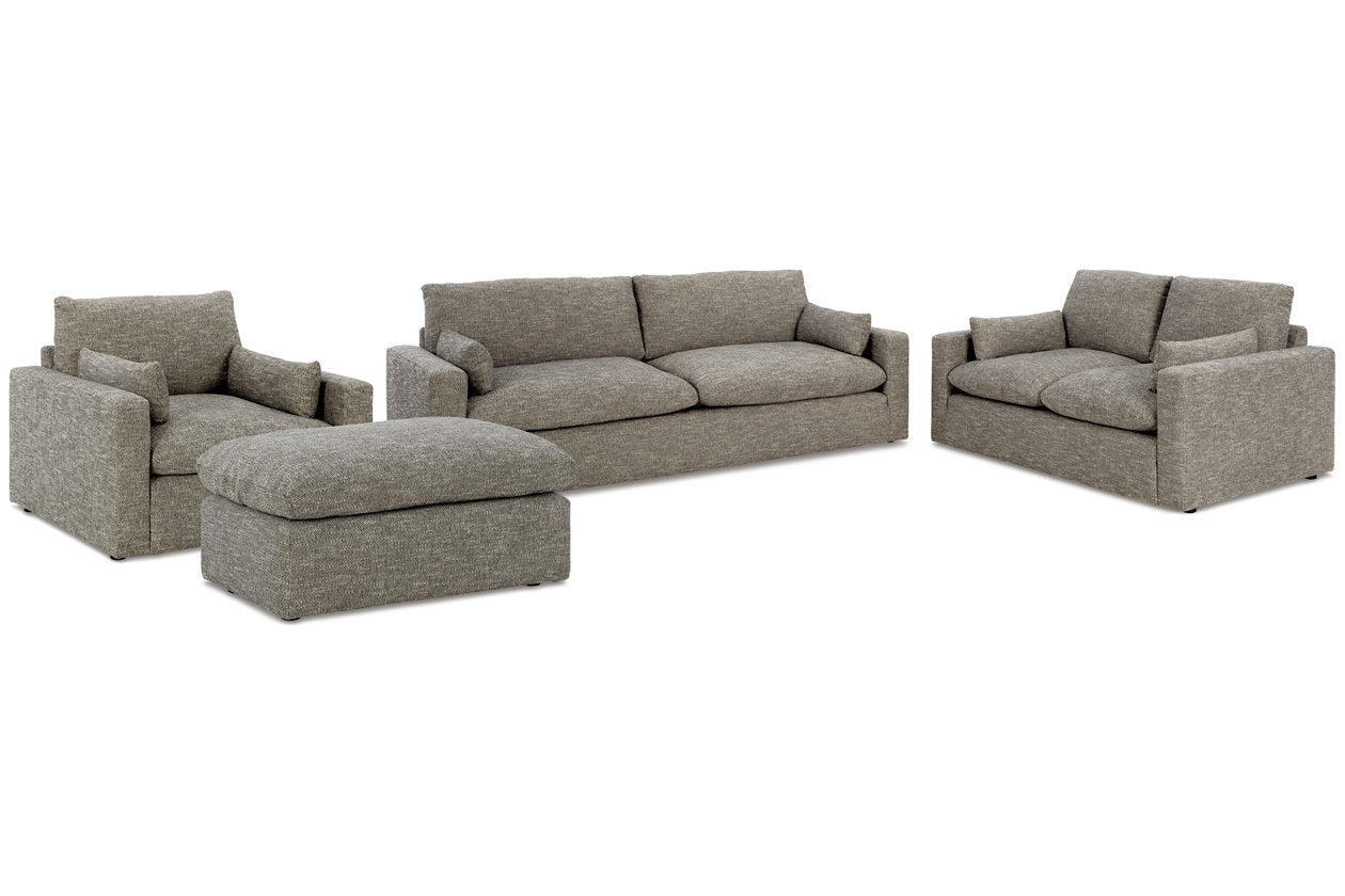 Dramatic Granite Sofa, Loveseat, Oversized Chair and Ottoman from Ashley - Luna Furniture