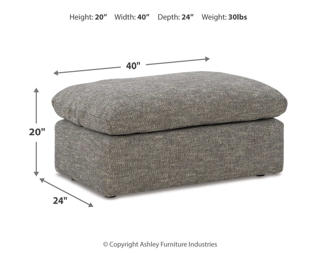 Dramatic Chair and Ottoman in Granite from Ashley - Luna Furniture
