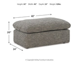 Dramatic Chair and Ottoman in Granite from Ashley - Luna Furniture