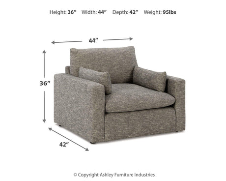 Dramatic Granite Sofa, Loveseat, Chair and Ottoman from Ashley - Luna Furniture