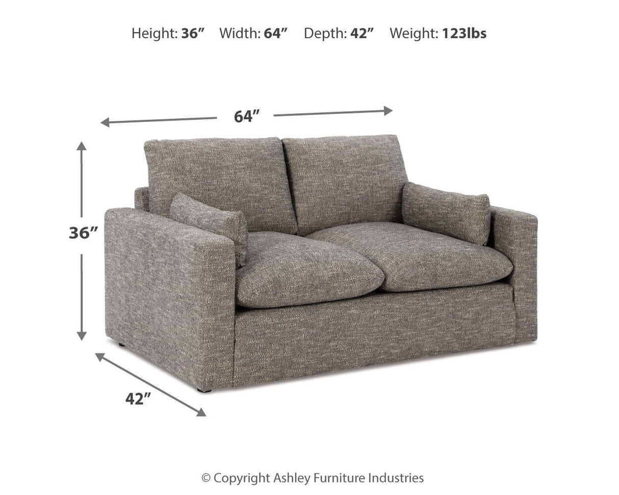 Dramatic Granite Loveseat from Ashley - Luna Furniture