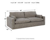 Dramatic Granite Sofa from Ashley - Luna Furniture