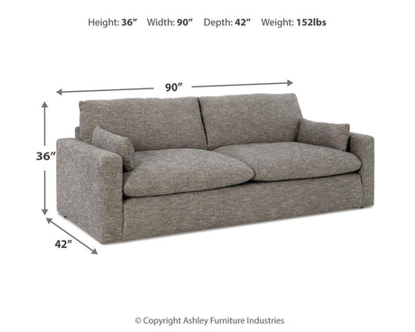 Dramatic Granite Sofa, Loveseat, Chair and Ottoman from Ashley - Luna Furniture