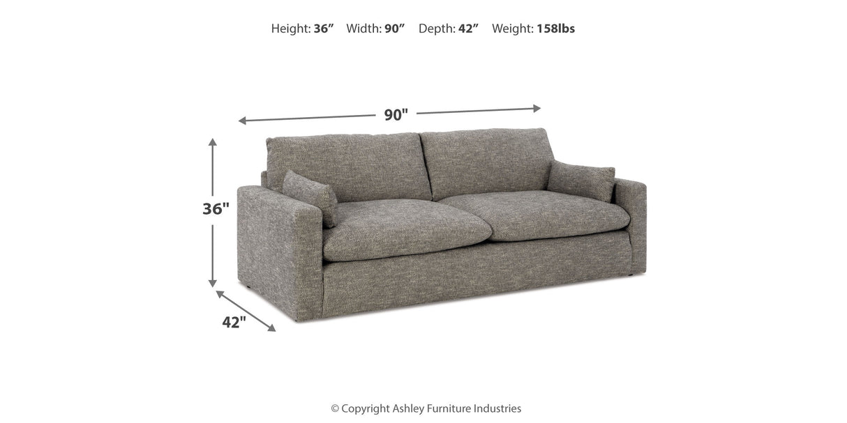 Dramatic Granite Sofa, Loveseat, Chair and Ottoman from Ashley - Luna Furniture