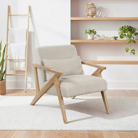 Chevron Beige Accent Chair from Homelegance - Luna Furniture