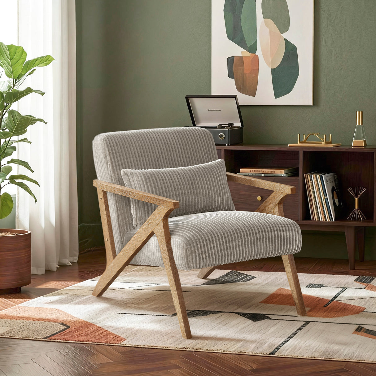 Chevron Taupe Accent Chair from Homelegance - Luna Furniture