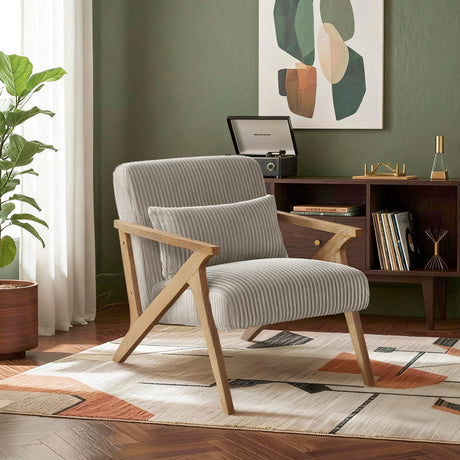 Chevron Taupe Accent Chair from Homelegance - Luna Furniture