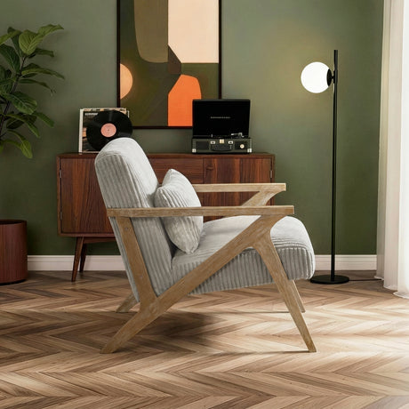 Chevron Taupe Accent Chair from Homelegance - Luna Furniture