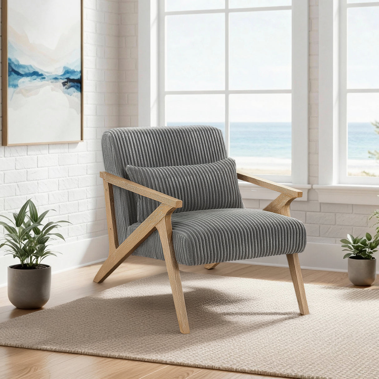 Chevron Gray Accent Chair from Homelegance - Luna Furniture