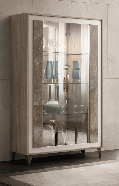 Arredo Ambra 2-Door Glass Cabinet from ESF Furniture - Luna Furniture