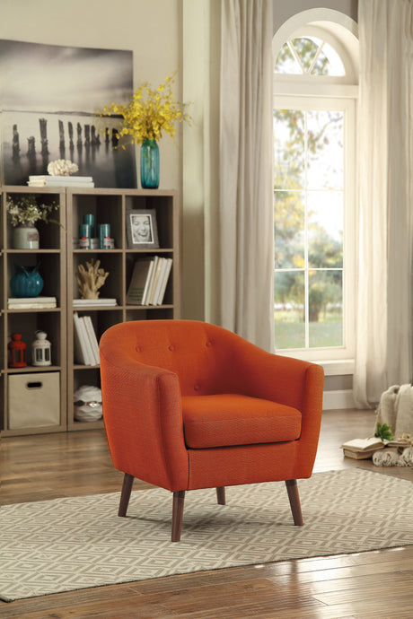 Lucille Orange Accent Chair from Homelegance - Luna Furniture