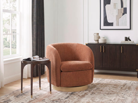 Synova Brown Chenille Swivel Chair from Homelegance - Luna Furniture