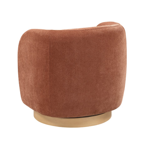 Synova Brown Chenille Swivel Chair from Homelegance - Luna Furniture