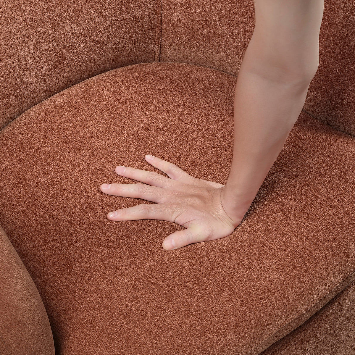 Synova Brown Chenille Swivel Chair from Homelegance - Luna Furniture