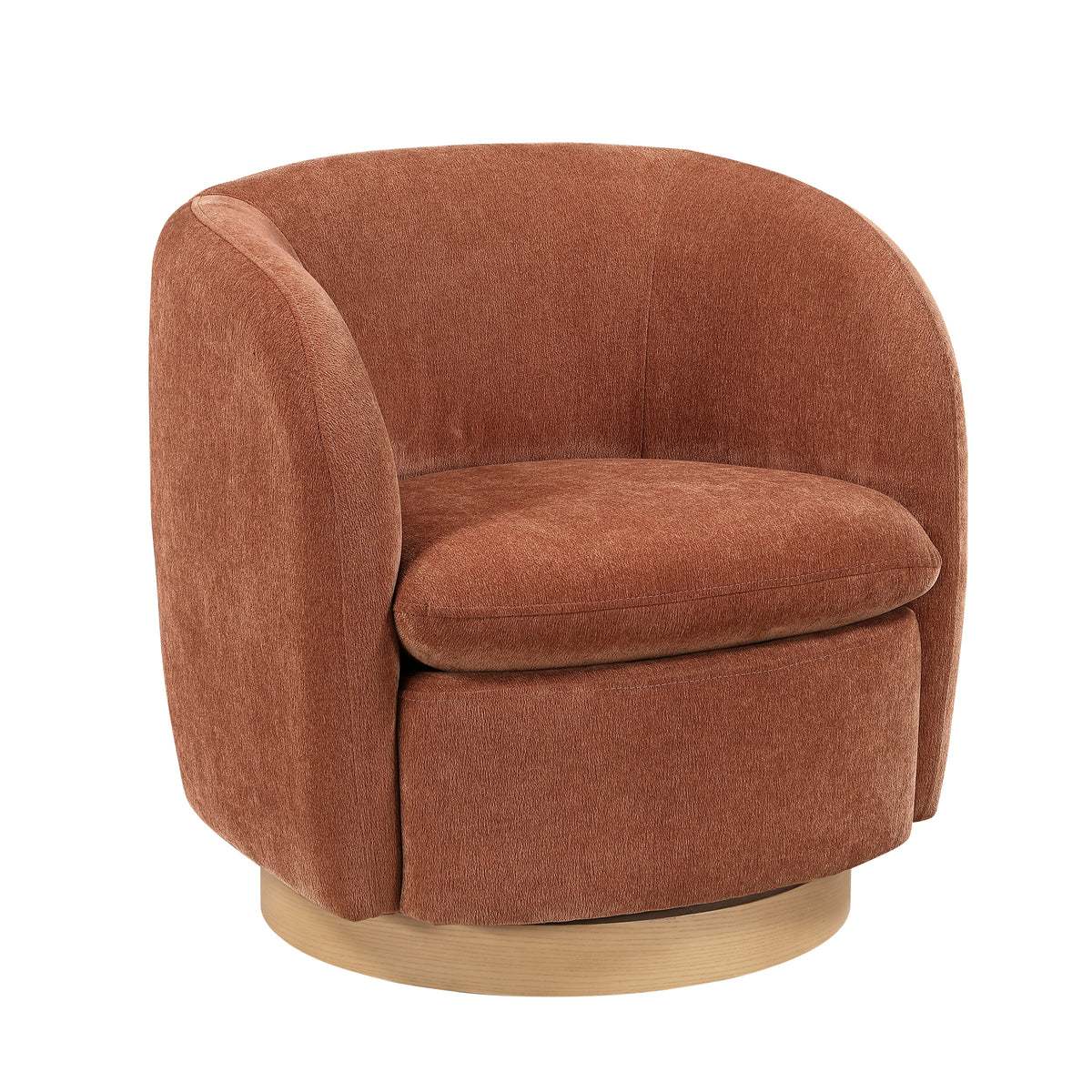 Synova Brown Chenille Swivel Chair from Homelegance - Luna Furniture