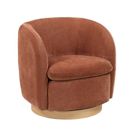 Synova Brown Chenille Swivel Chair from Homelegance - Luna Furniture