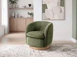 Synova Green Chenille Swivel Chair from Homelegance - Luna Furniture