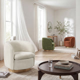 Synova Taupe Chenille Swivel Chair from Homelegance - Luna Furniture