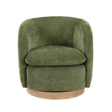 Synova Green Chenille Swivel Chair from Homelegance - Luna Furniture