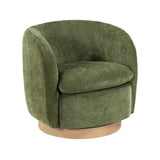 Synova Green Chenille Swivel Chair from Homelegance - Luna Furniture