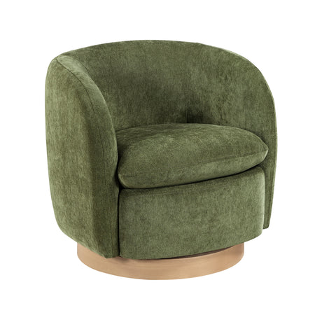 Synova Green Chenille Swivel Chair from Homelegance - Luna Furniture