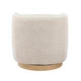 Synova Taupe Chenille Swivel Chair from Homelegance - Luna Furniture