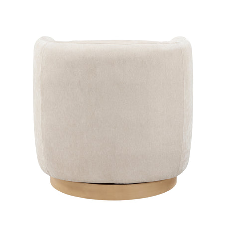 Synova Taupe Chenille Swivel Chair from Homelegance - Luna Furniture