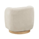 Synova Taupe Chenille Swivel Chair from Homelegance - Luna Furniture
