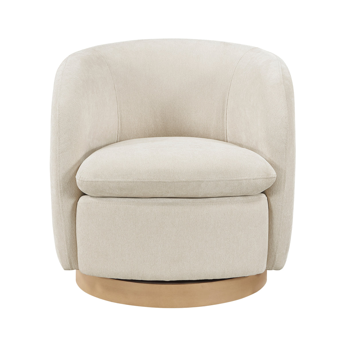 Synova Taupe Chenille Swivel Chair from Homelegance - Luna Furniture