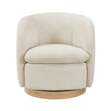 Synova Taupe Chenille Swivel Chair from Homelegance - Luna Furniture