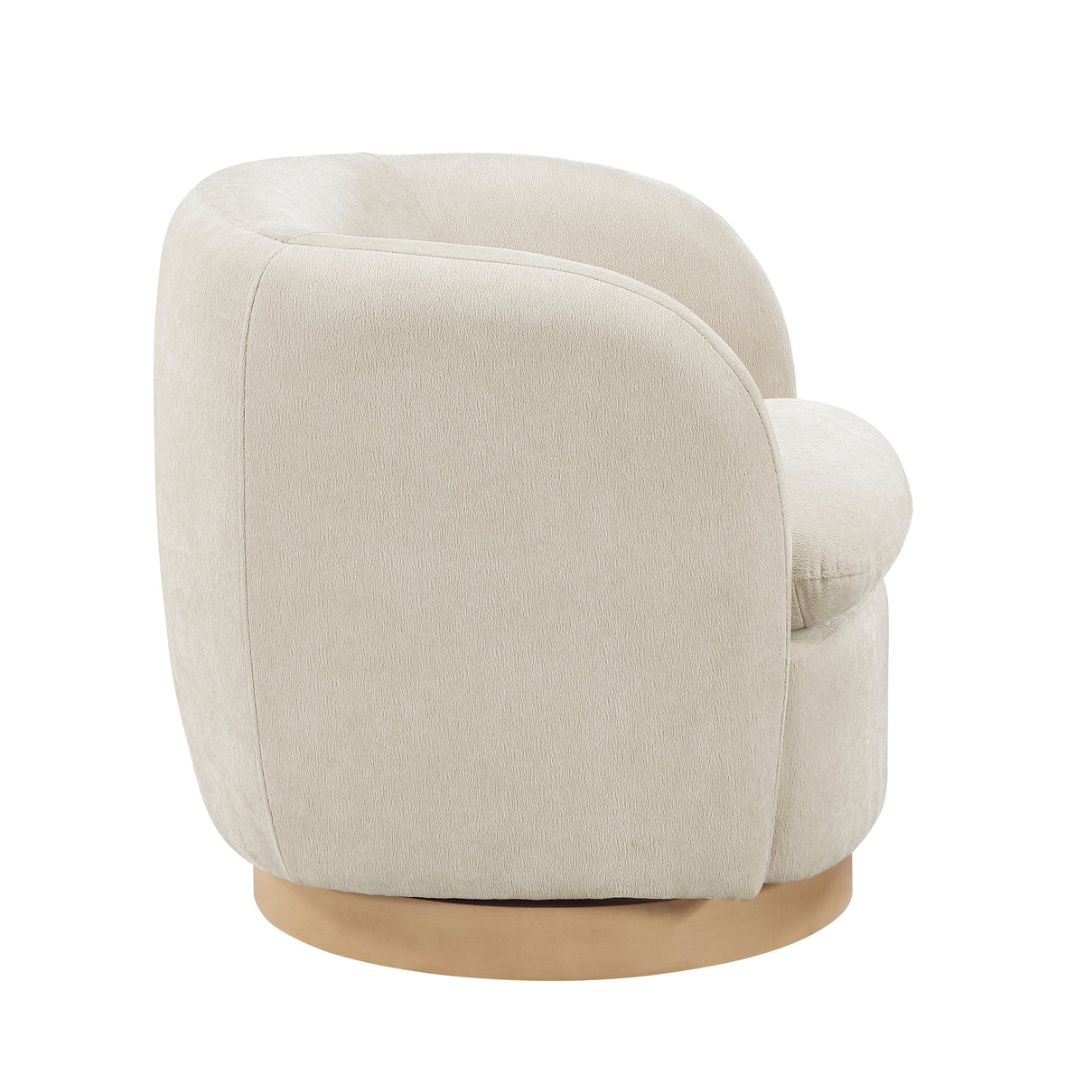 Synova Taupe Chenille Swivel Chair from Homelegance - Luna Furniture