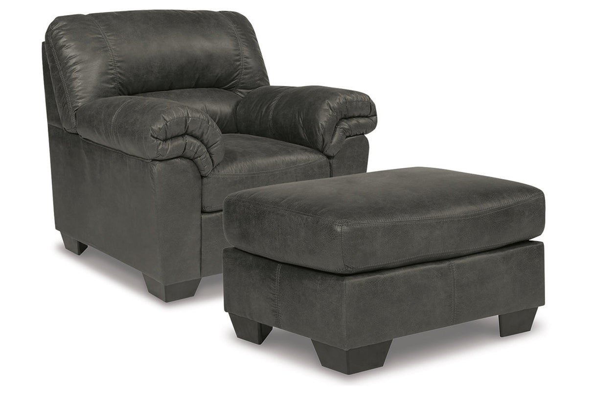 Bladen Slate Chair and Ottoman from Ashley - Luna Furniture