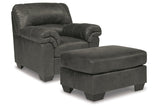 Bladen Slate Chair and Ottoman from Ashley - Luna Furniture