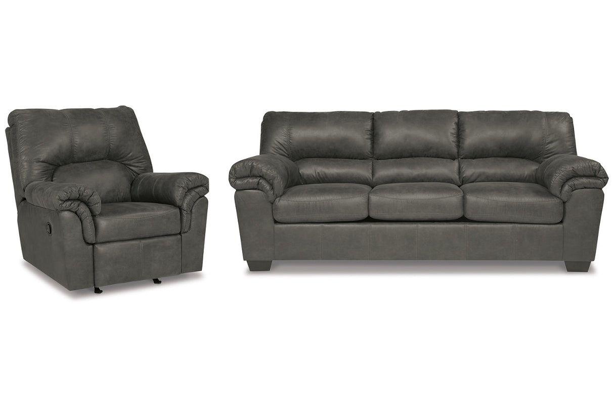 Bladen Slate Sofa and Recliner from Ashley - Luna Furniture