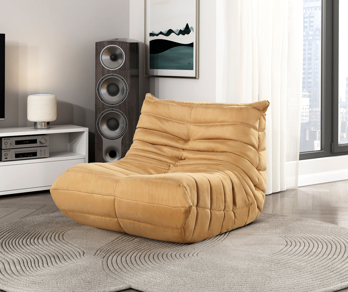 1203 Togo Yellow Accent Chair from Homelegance - Luna Furniture