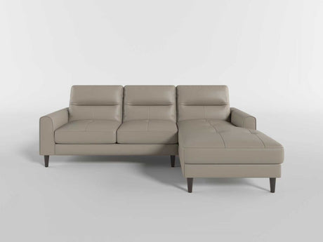 Lewes Latte Leather 2-Piece Sectional with Right Chaise from Homelegance - Luna Furniture