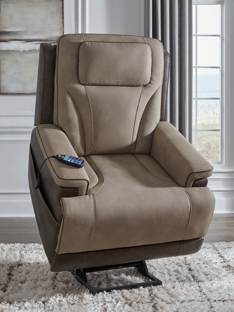 4Z-Peaceful Pause Sand Power Lift Recliner from Ashley - Luna Furniture