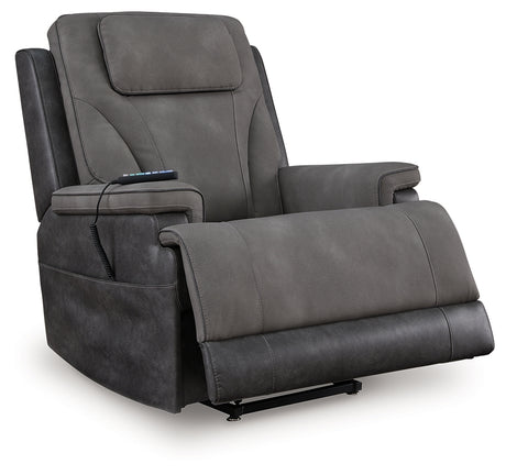 4Z-Peaceful Pause Slate Power Lift Recliner from Ashley - Luna Furniture