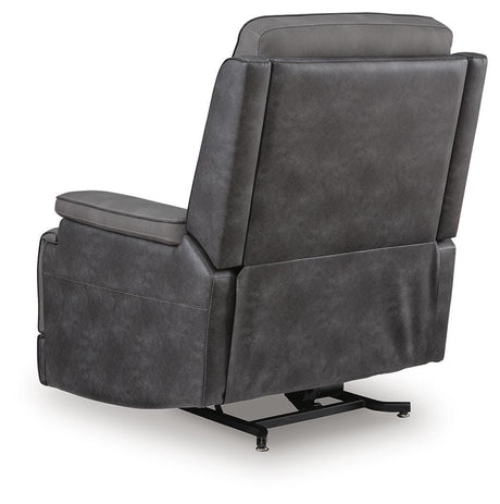 4Z-Peaceful Pause Slate Power Lift Recliner from Ashley Furniture - Luna Furniture