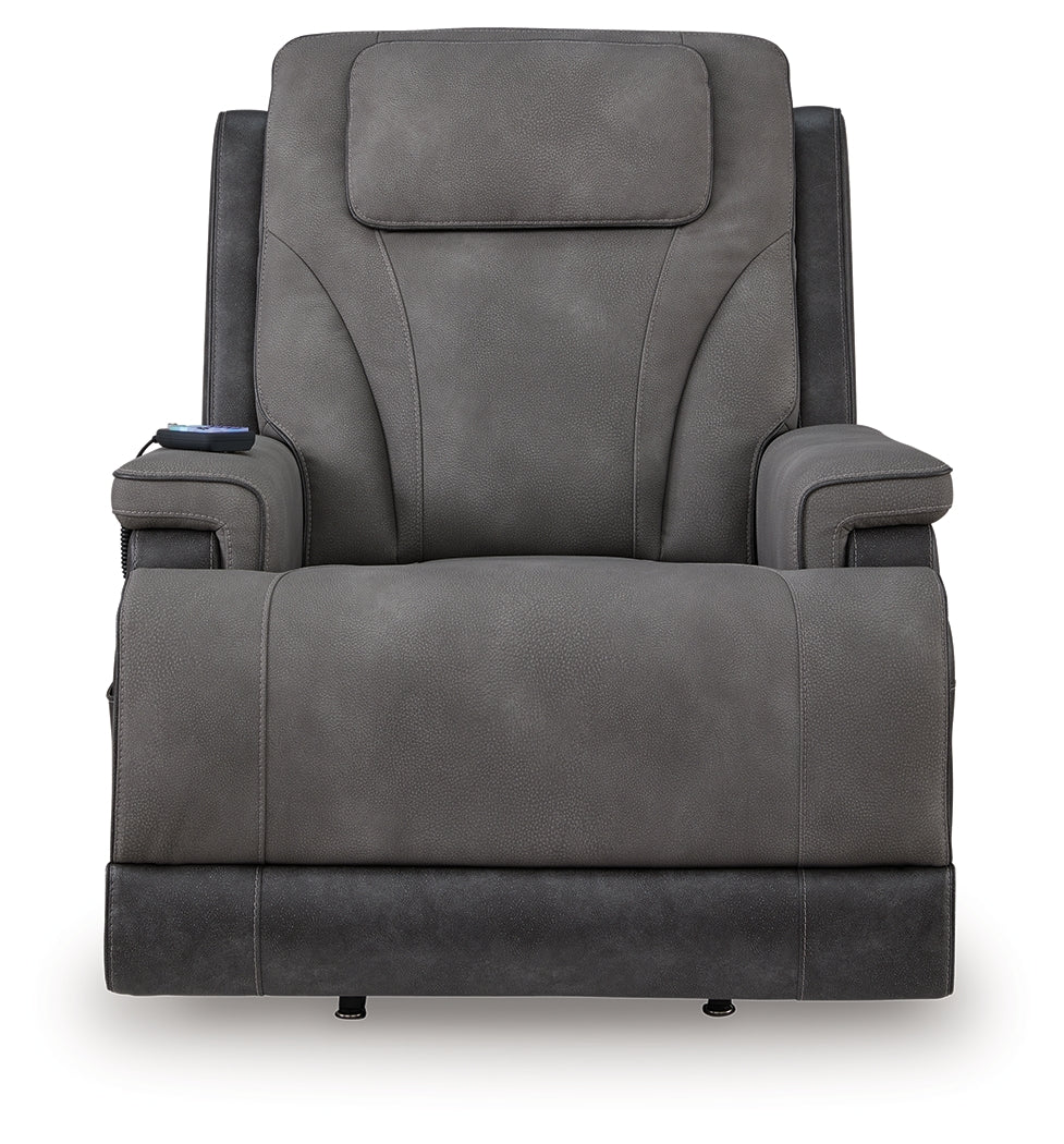 4Z-Peaceful Pause Slate Power Lift Recliner from Ashley - Luna Furniture
