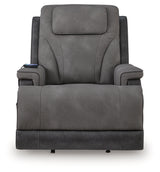 4Z-Peaceful Pause Slate Power Lift Recliner from Ashley - Luna Furniture