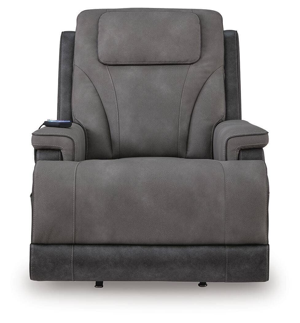 4Z-Peaceful Pause Slate Power Lift Recliner from Ashley - Luna Furniture