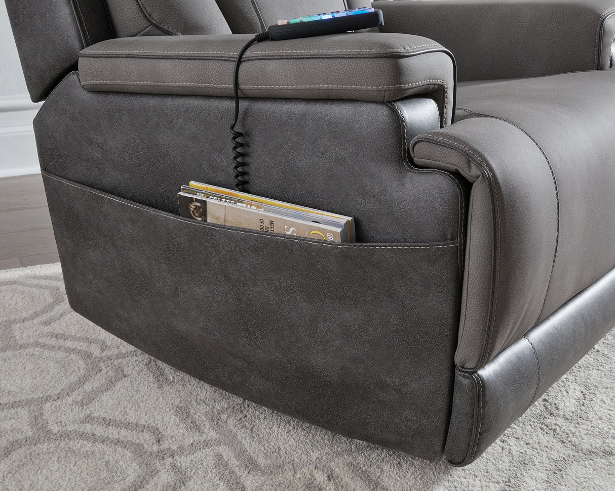 4Z-Peaceful Pause Slate Power Lift Recliner from Ashley - Luna Furniture