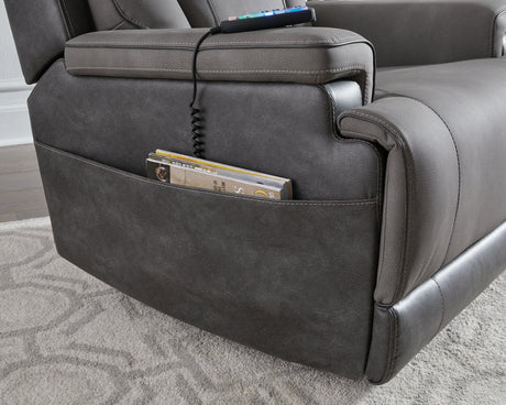 4Z-Peaceful Pause Slate Power Lift Recliner from Ashley - Luna Furniture
